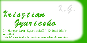 krisztian gyuricsko business card